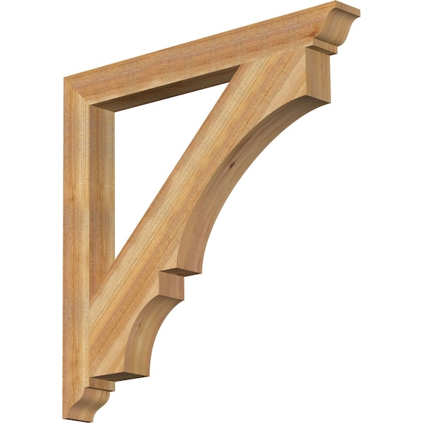 Ekena Millwork Balboa Traditional Rough Sawn Bracket, Western Red Cedar, 4"W x 38"D x 38"H BKT04X38X38BOA01RWR - main